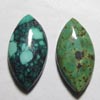 12x24 mm Gorgeous AAA - High Quality Natural - TIBETIAN TOURQUISE - Old Looking Marquise Cabochon - 2 pcs